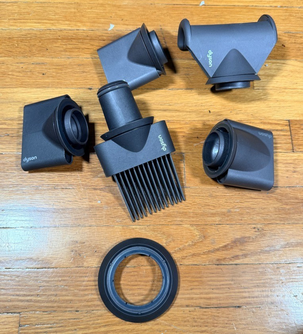 Dyson Supersonic Hair Dryer Attachment Lot Flyaway Comb & Styling Nozzles
